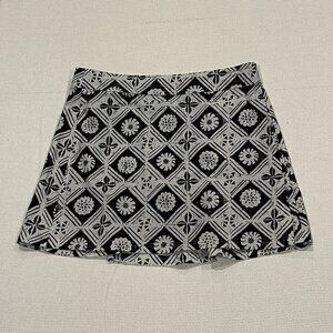 RipSkirt Hawaii Sz Small Skirt Length 15 Hook/Loop Wrap Geometric Blue & White